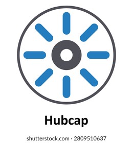 Hubcap Vector Icon which can easily modify or edit

