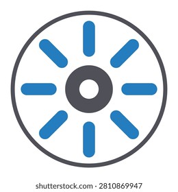 Hubcap Vector Icon which can easily modify or edit

