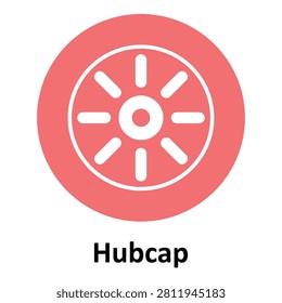 Hubcap Vector Icon which can easily modify or edit

