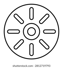 Hubcap Vector Icon which can easily modify or edit

