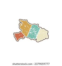 Hubei Map - Vintage World Map International vector template. China region silhouette vector