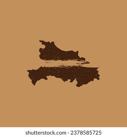 Hubei Map - World Map International vector template. China region silhouette vector illustration