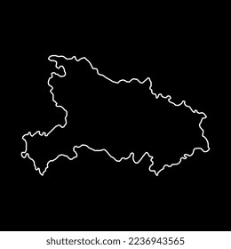 Hubei province map, administrative divisions of China. Vector illustration.