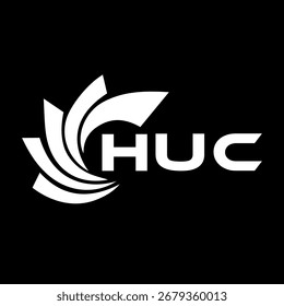 HUC letter design. HUC letter technology logo design. HUC Monogram logo design for an entrepreneur and business.
