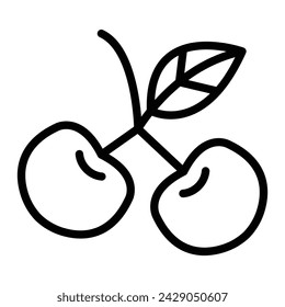 Huckleberry Vector Line Icon Design