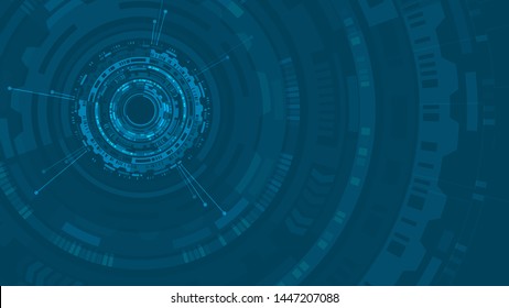 HUD abstract circle structure Futuristic user interface. Science background. Hi-tech abstract background. Futuristic technology concept.