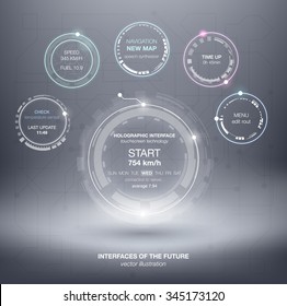 HUD abstract circle structure. Science infographic elements background. Futuristic user interface. Abstract background with connecting dots and lines. Connection structure. 