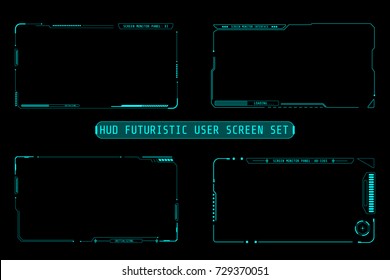 HUD Abstract Futuristic Element User Screen Monitor Panel Vector