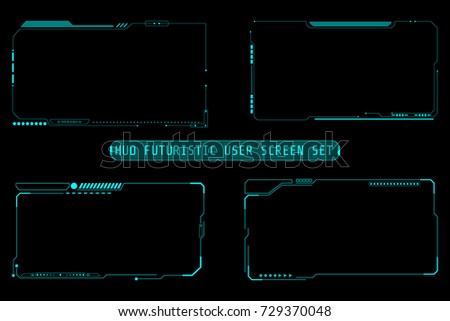 HUD Abstract Futuristic Element User Screen Control Inteface Monitor Panel Vector