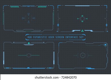 HUD Abstract Futuristic Elements User Screen Interface Vector