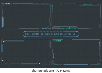 HUD Abstract Futuristic Elements User Screen Interface Vector