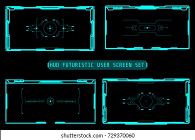 Vector del monitor de elementos del panel de interfaz de usuario futurista de HUD Abstract