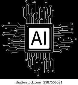 HUD AI with circuit board vector concept for future technology element background business screen
