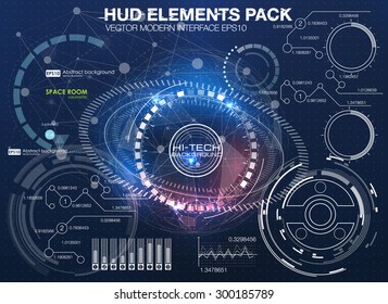 HUD background outer space. infographic elements. futuristic user interface. Vector science Polygonal background. Futuristic HUD background. Vector science background. Business abstract 