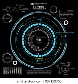 HUD-Hintergrund, Weltraum. Infografiken. futuristische Benutzeroberfläche. Vektorwissenschaft Polygonaler Hintergrund. Futuristischer HUD-Hintergrund. Vektorwissenschaftlicher Hintergrund. Geschäftsabstrakt