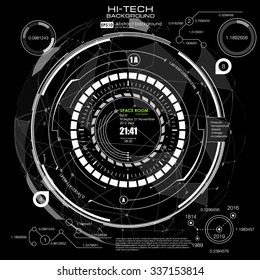 HUD background outer space. infographic elements. futuristic user interface. Vector science Polygonal background. Futuristic HUD background. Vector science background. Business abstract