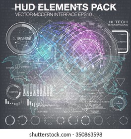 HUD background outer space. infographic elements. futuristic user interface. Vector science Polygonal background. Futuristic HUD background. Vector science background. Business abstract