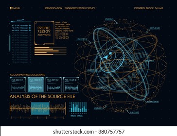 HUD background outer space. infographic elements. futuristic user interface. Vector science Polygonal background. Futuristic HUD background. Vector science background. Business abstract