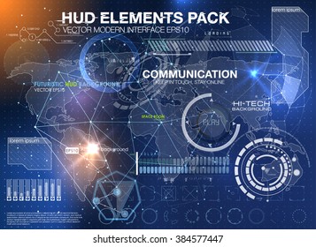 Espacio ultraterrestre de fondo HUD. elementos infográficos. interfaz de usuario futurista. Ciencia vectorial Fondo poligonal. Fondo HUD futurista. Antecedentes científicos vectoriales. Resumen de comunicación