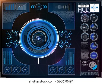 HUD background outer space. Infographic elements.Digital data, business abstract background.   Infographic elements. Futuristic user interface.