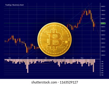 HUD bitcoin Digital currency money. Technology bitcoin mining worldwide network. Web banner bitcoin background Cryptocurrency technology coins money. Business chart bit coin uptrend line graph trading