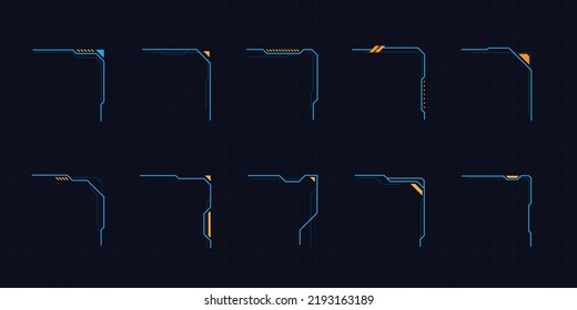 Hud Border Decorative Lines Frame Set