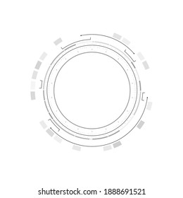 HUD circle infographic elements. Sci-fi round head-up display for futuristic user interface HUD, GUI. Tech and science theme. Vector illustration.