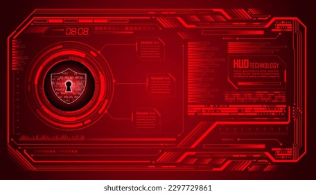 hud closed Padlock cyber circuit future technology concept background