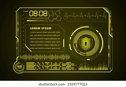 HUD Closed Padlock en segundo plano digital, ciberseguridad