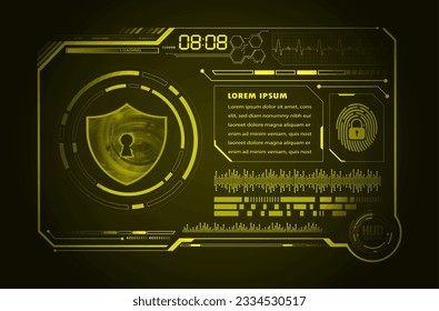 HUD Closed Padlock en segundo plano digital, ciberseguridad