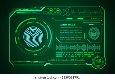 HUD Closed Padlock on digital background, cyber security