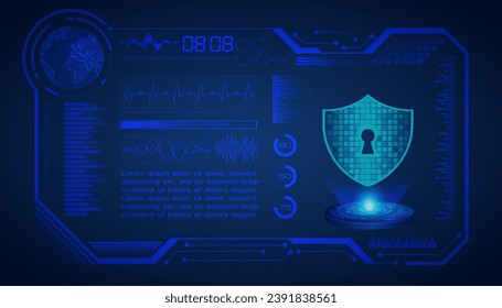 hud Closed Padlock sobre el fondo digital, la ciberseguridad