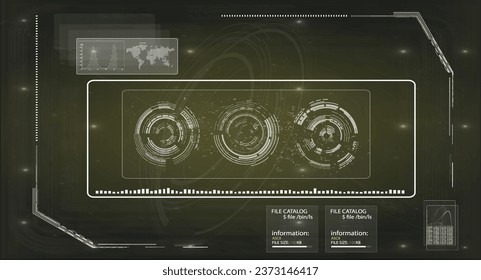HUD Control Circles Graphics and AI Technology