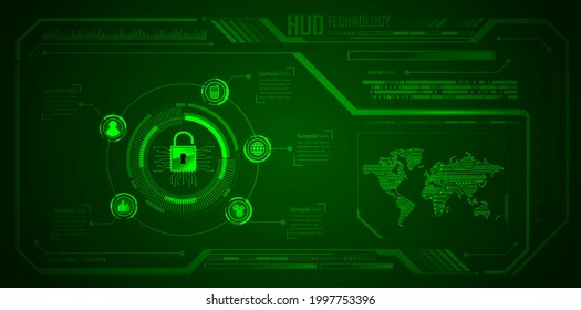 hud cyber circuit future technology concept background