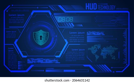 hud cyber circuit future technology concept background