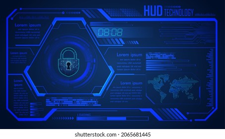 fondo del concepto de tecnología futura de hud cyber-circuito