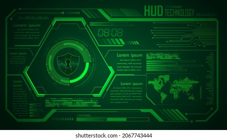 hud cyber circuit future technology concept background