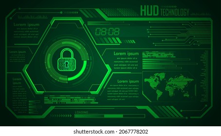 hud cyber circuit future technology concept background