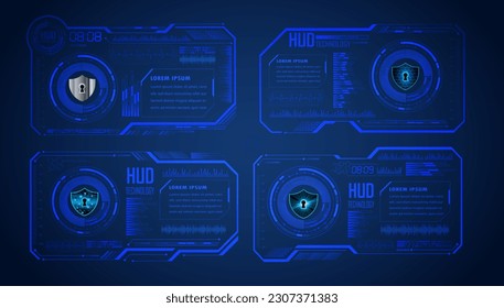 hud cyber circuit future technology concept background