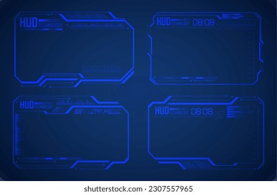 hud cyber circuit future technology concept background