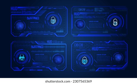 hud cyber circuit future technology concept background