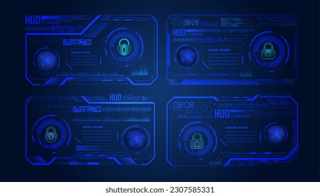 hud cyber circuit future technology concept background