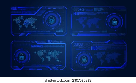 hud cyber circuit future technology concept background