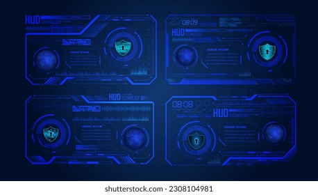 hud cyber circuit future technology concept background