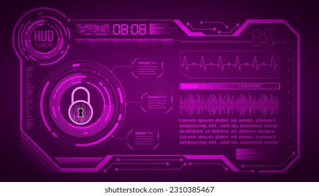 hud cyber circuit future technology concept background