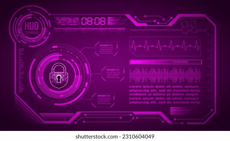 hud cyber circuit future technology concept background