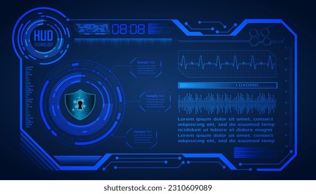 hud cyber circuit future technology concept background