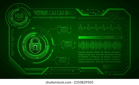 hud cyber circuit future technology concept background