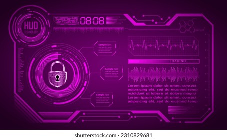 hud cyber circuit future technology concept background