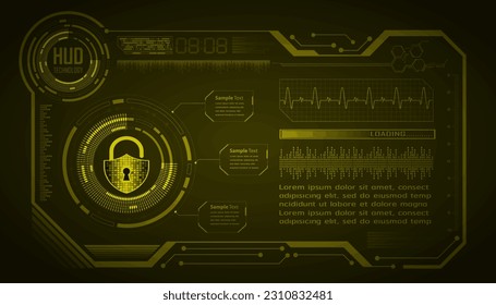 hud cyber circuit future technology concept background